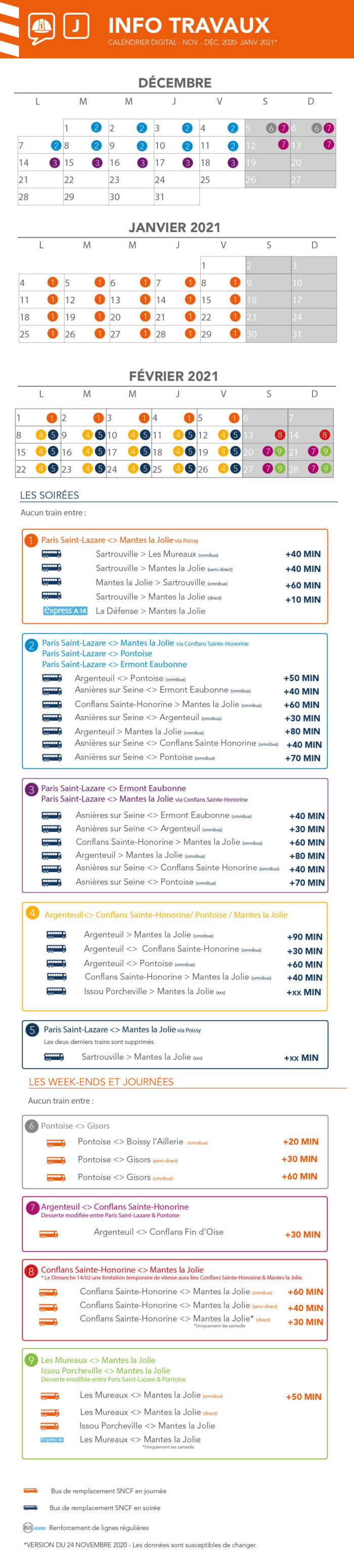 CALENDRIER TRAVAUX TRIMESTRIEL / LES TRAVAUX SUR VOTRE LIGNE EN CALENDRIER TRAVAUX TRIMESTRIEL / LES TRAVAUX SUR VOTRE LIGNE EN