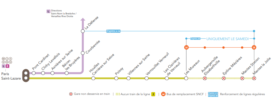 Ligne J SNCF Travaux Week end Du 29 Avril Au 1 Mai 2023 Ligne J SNCF Travaux Week end Du 29 Avril Au 1 Mai 2023